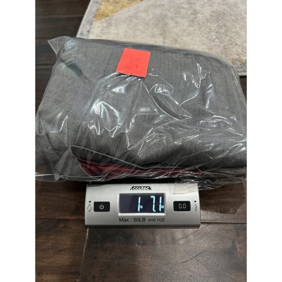 Alan Flusser Mens Gray Herringbone Blazer Jacket 44R Silk Worsted Wool Blend - Picture 11 of 11